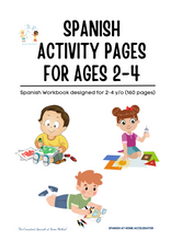 Load image into Gallery viewer, Spanish Activity book for ages 2-4 (105 pages)